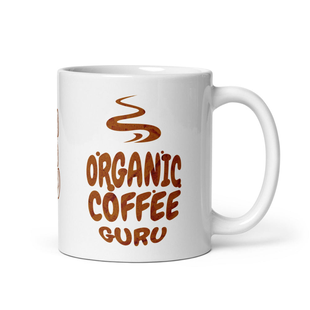 Organic Coffee Guru 11 oz Mug - White Color - https://ascensionemporium.net